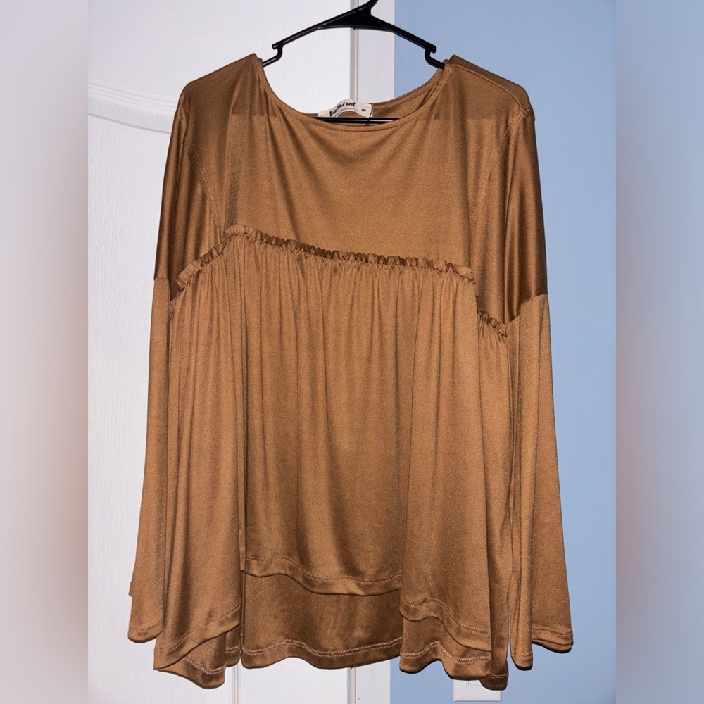 Three Bird Nest Brown Blouse